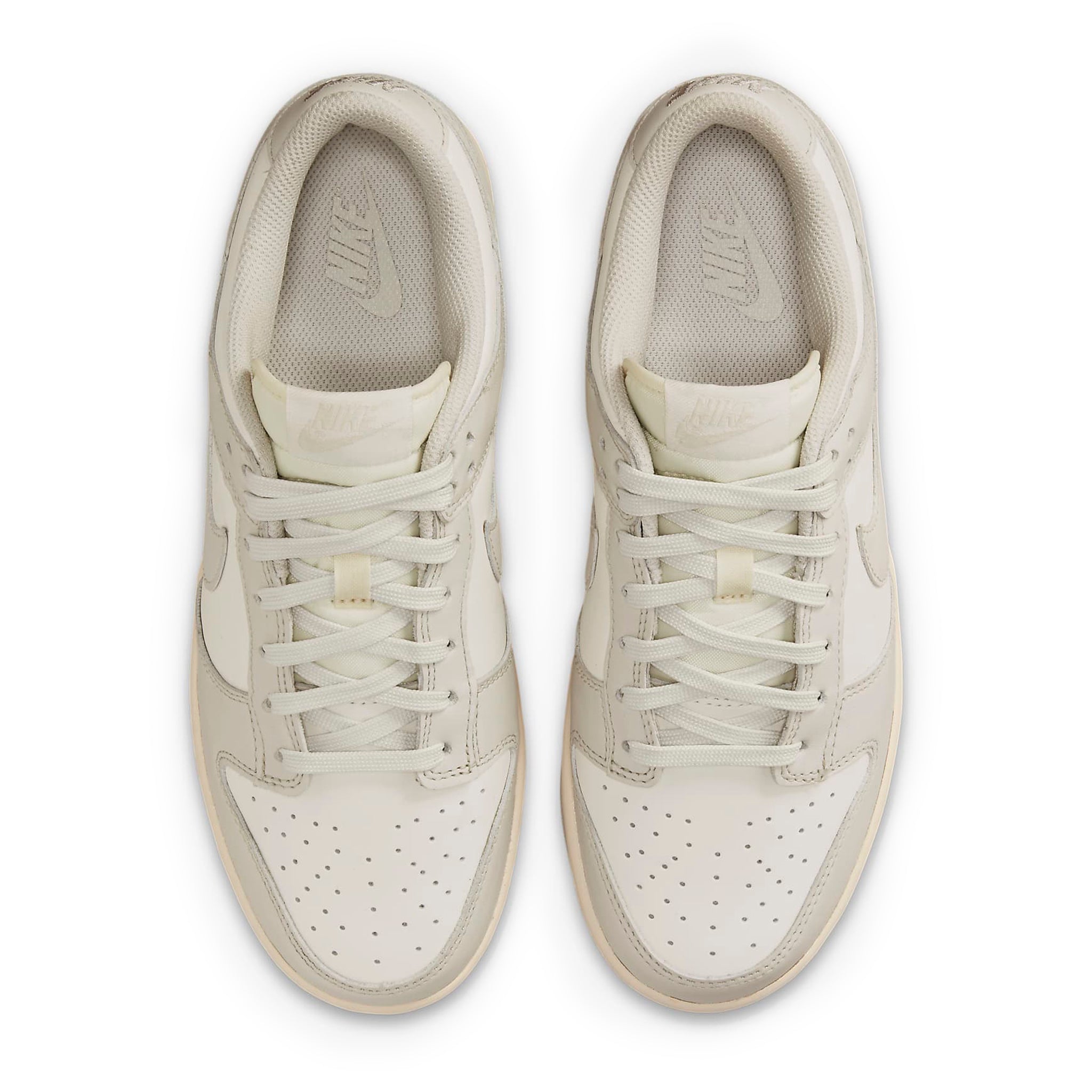 Top down view of Nike Dunk Low Sail Light Bone (W) DD1503-107
